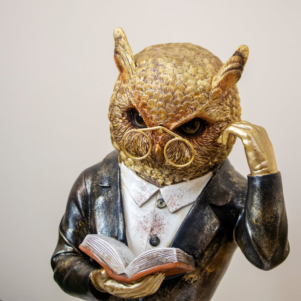 Reading Wise Owl Bust Ornament