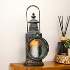 Antique Verdigris Railway Candle Lantern