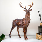 Bronze Effect Stag Sculpture