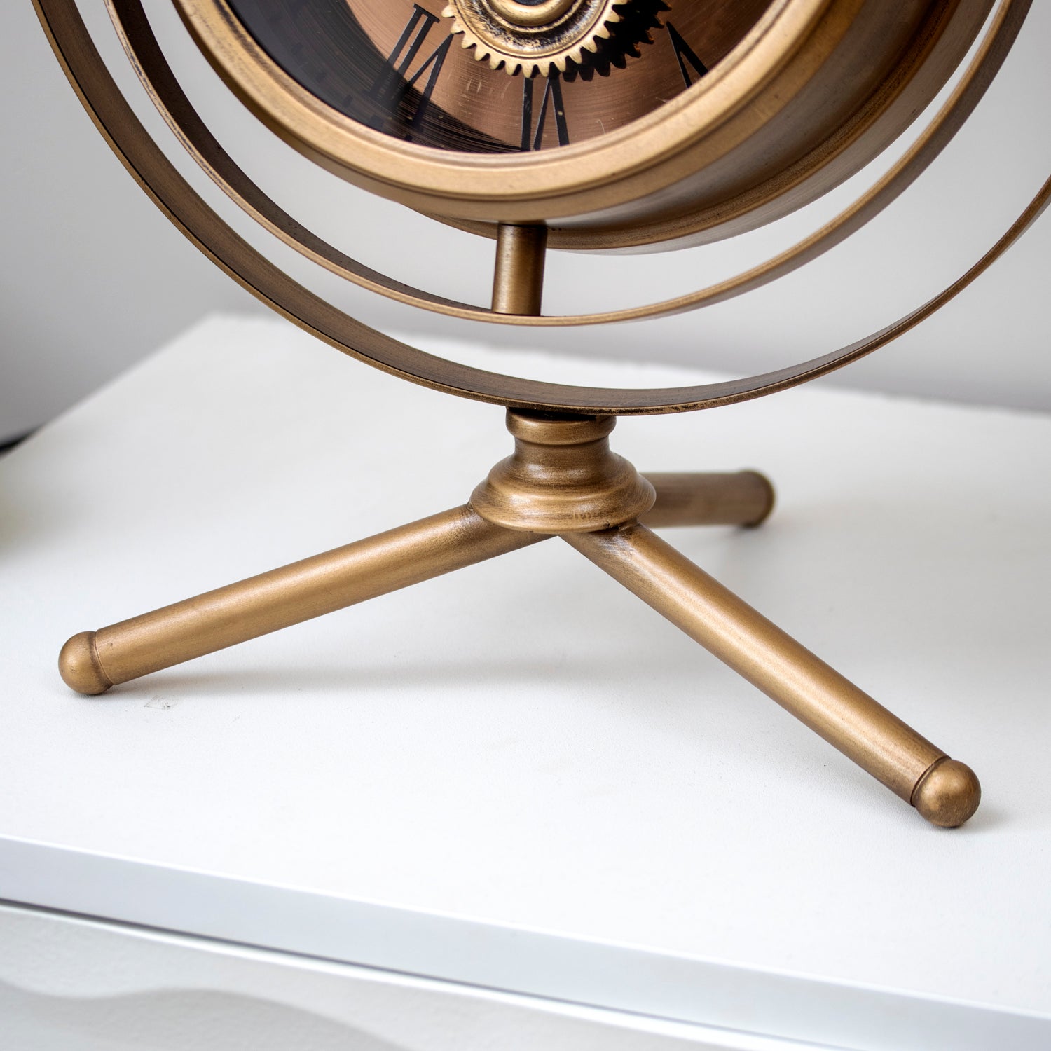 Antique Gold Moving Gears Mantel Clock