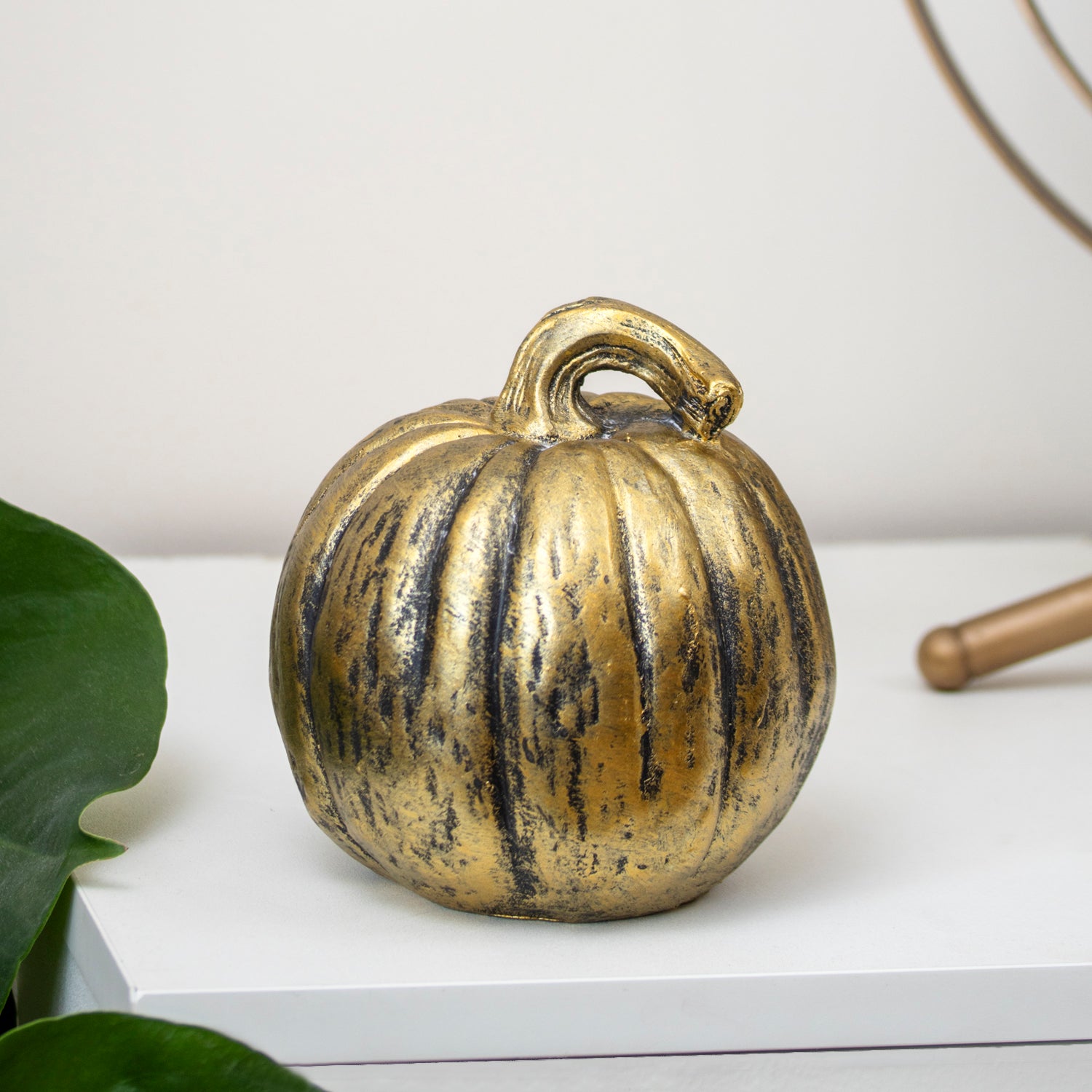 Antique Gold Pumpkin Ornament