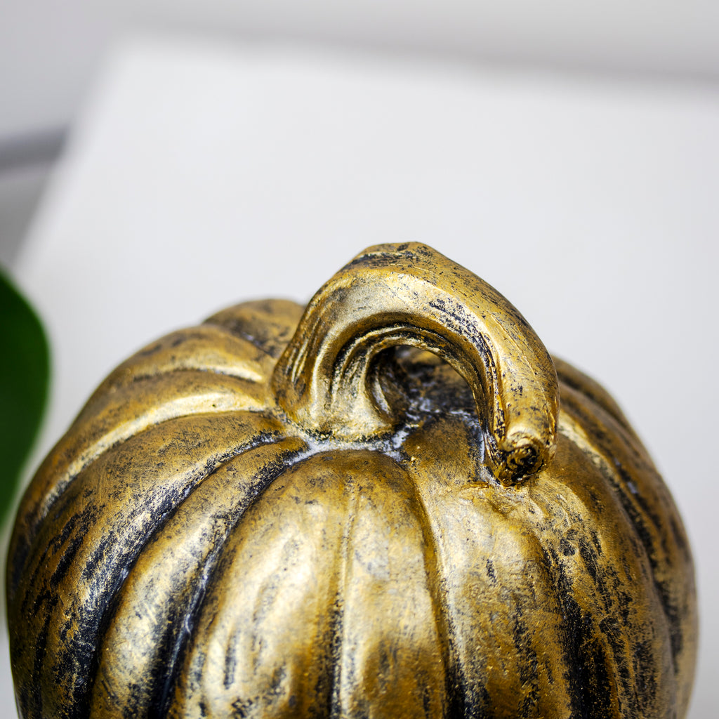 Antique Gold Pumpkin Ornament