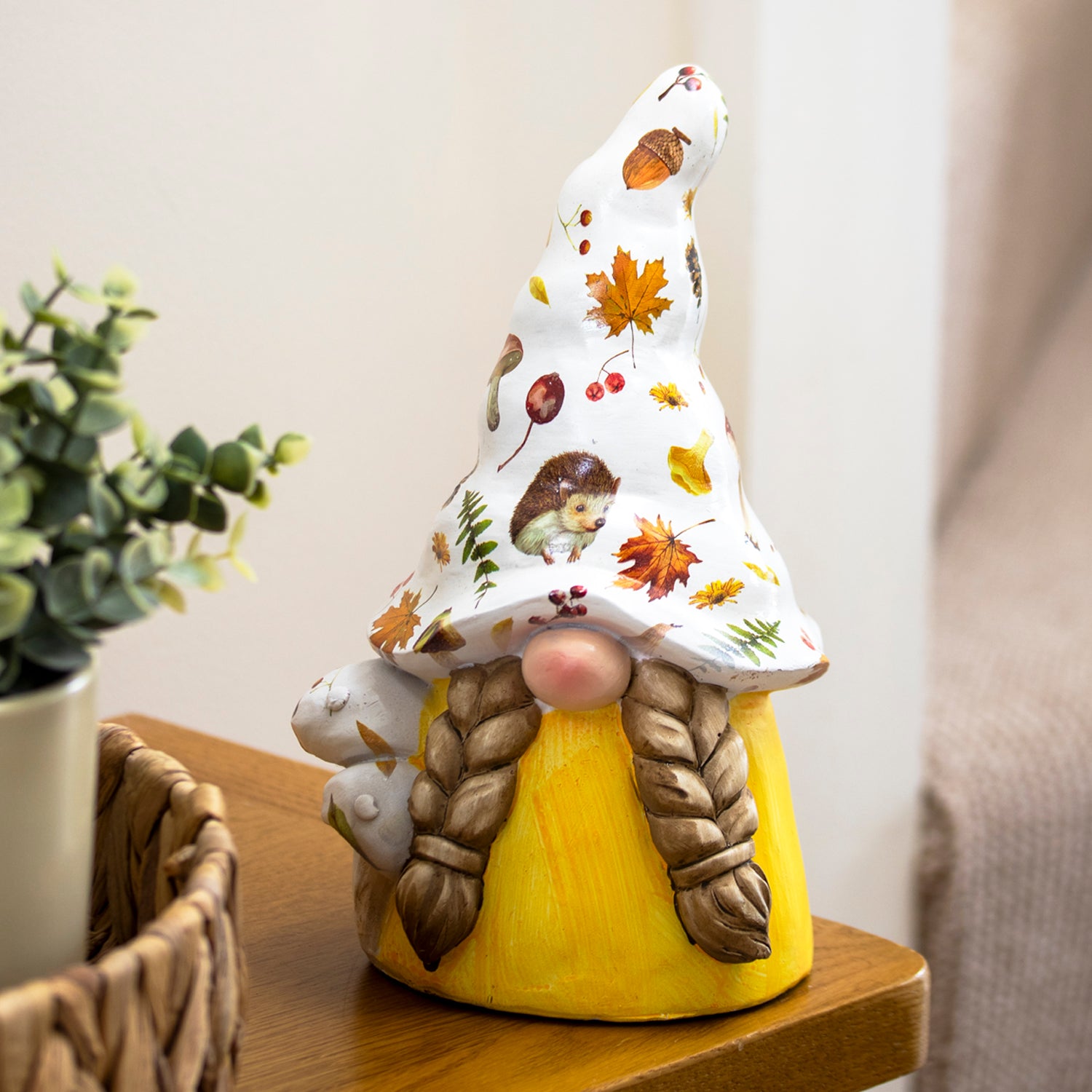 Autumn Leaf Gnome Girl Ornament