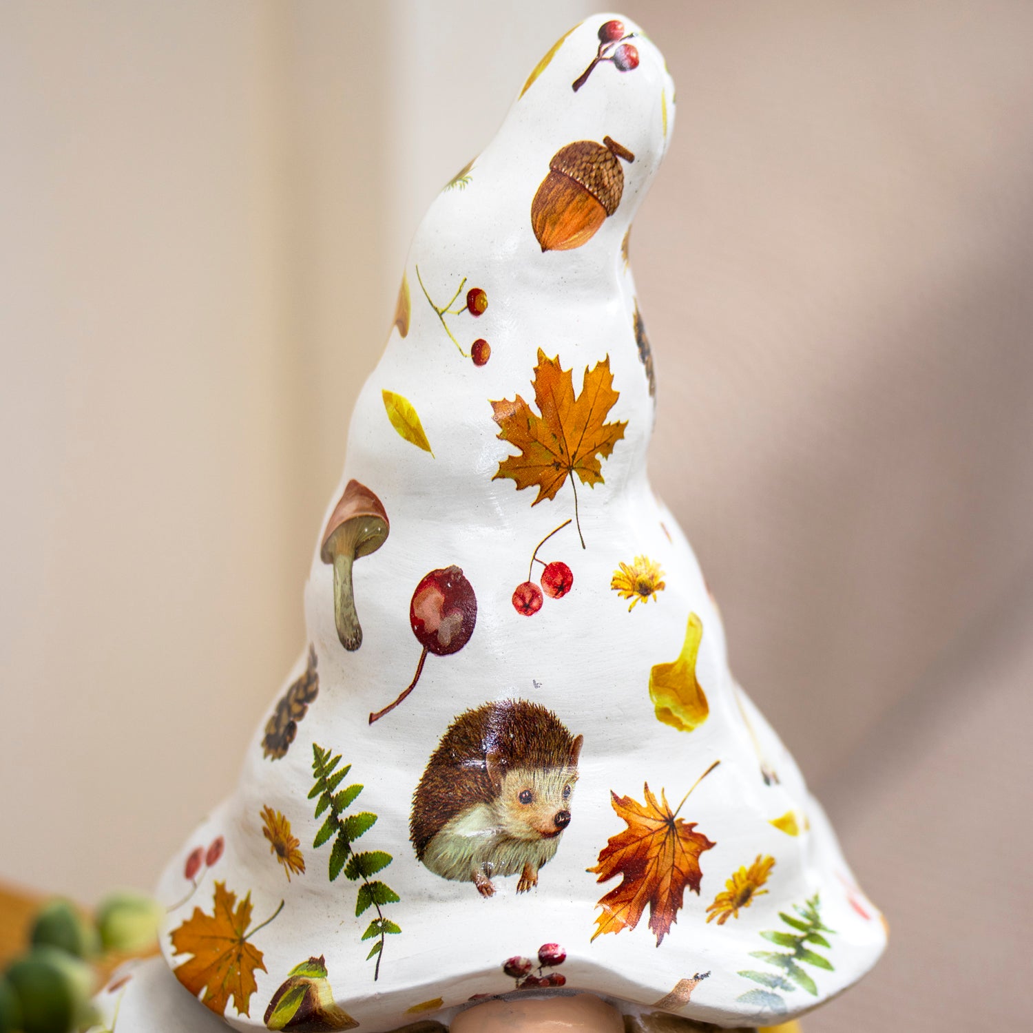 Autumn Leaf Gnome Girl Ornament