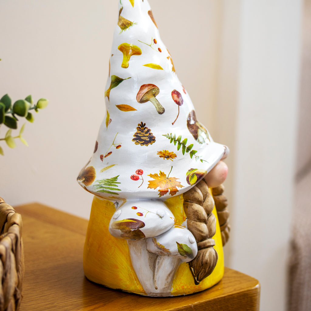 Autumn Leaf Gnome Girl Ornament