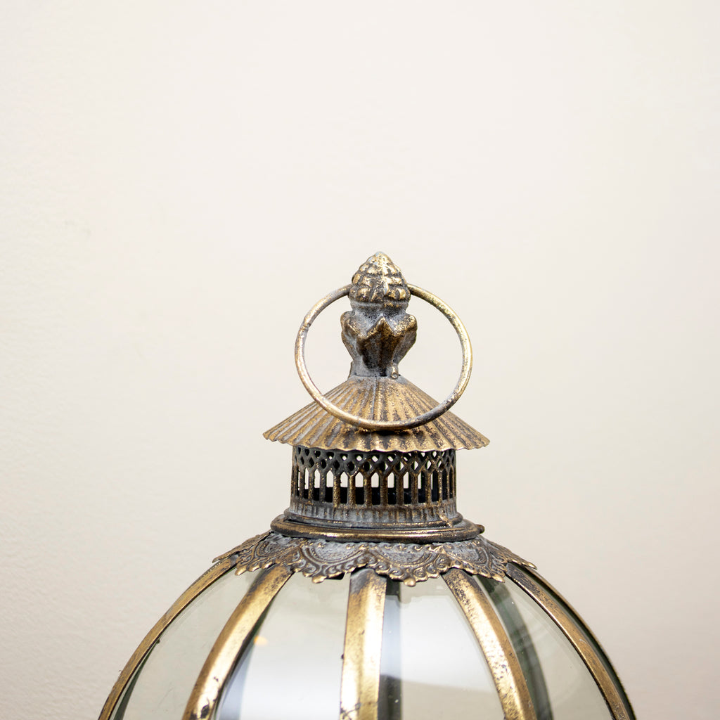 Antique Gold Moroccan Kasbah Candle Lantern