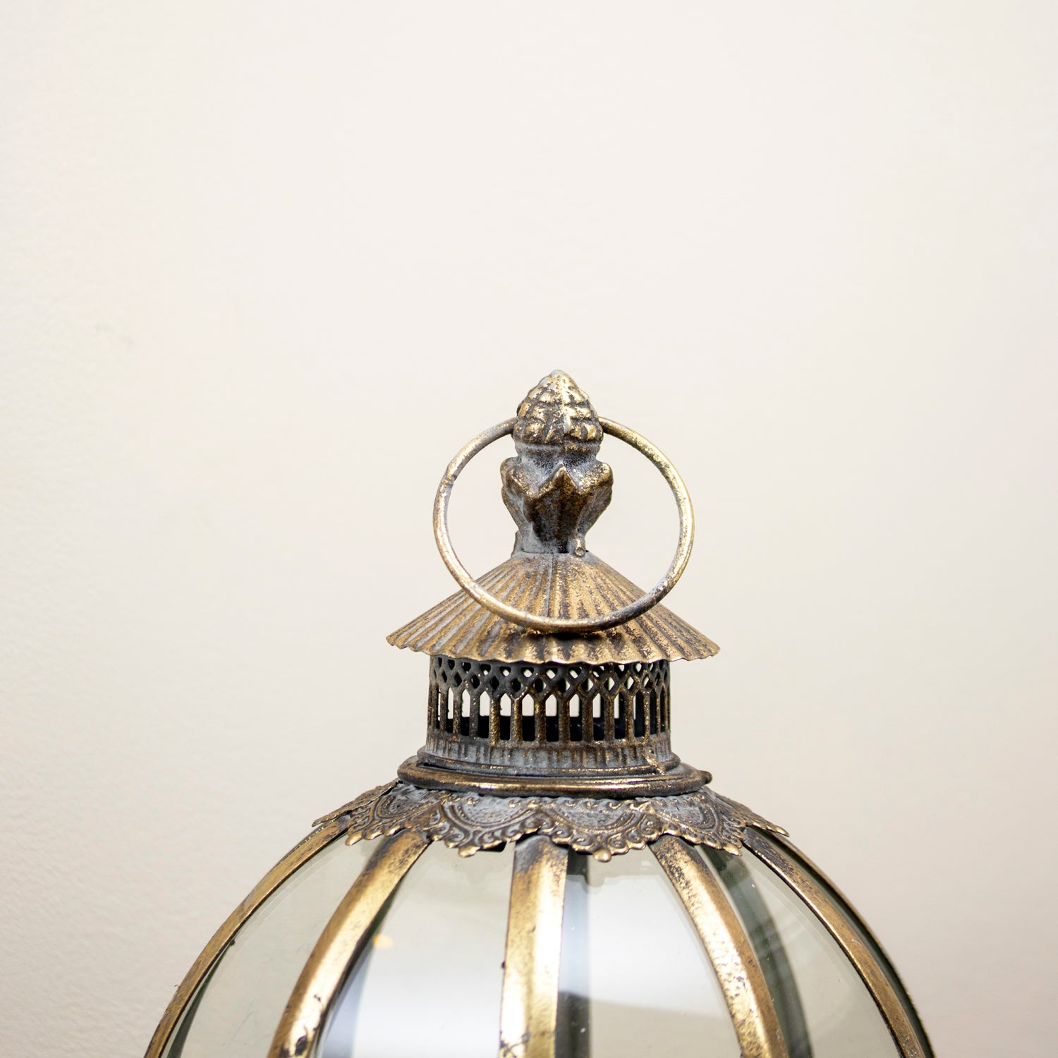 Antique Gold Moroccan Kasbah Candle Lantern