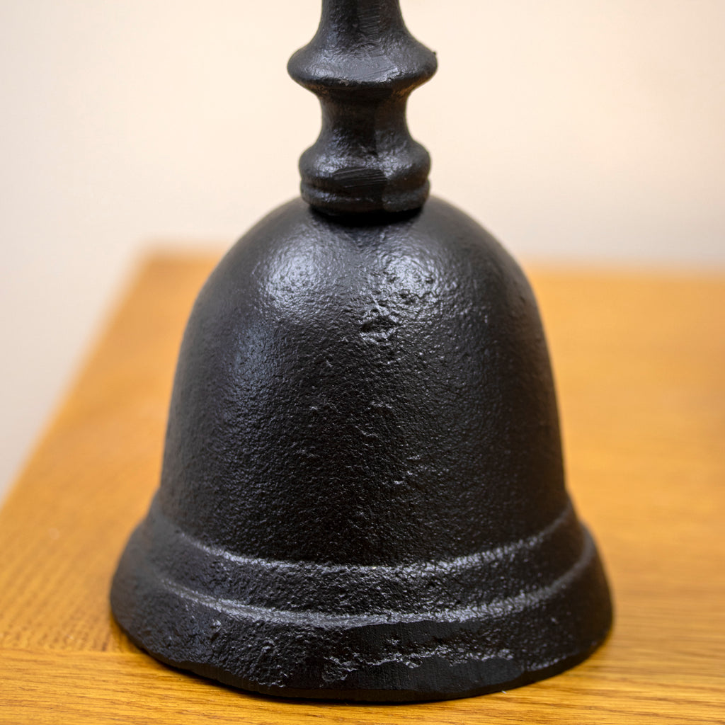 Black Cast Iron Hand Bell Ornament