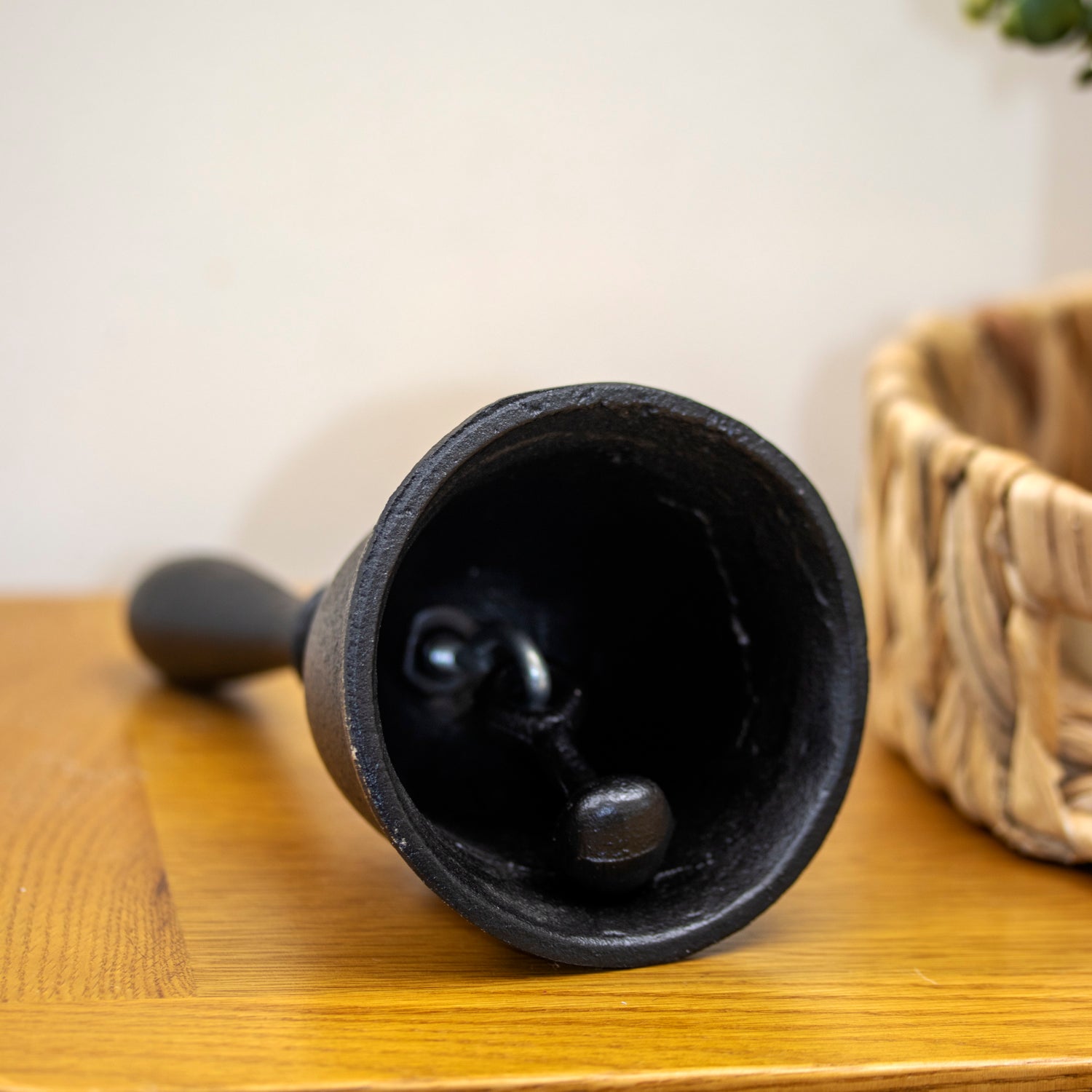 Black Cast Iron Hand Bell Ornament