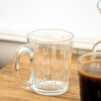 Set Of 4 Embossed Christmas Tree Glass Mugs