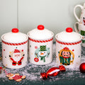 Set Of 3 Christmas Characters Storage Jars