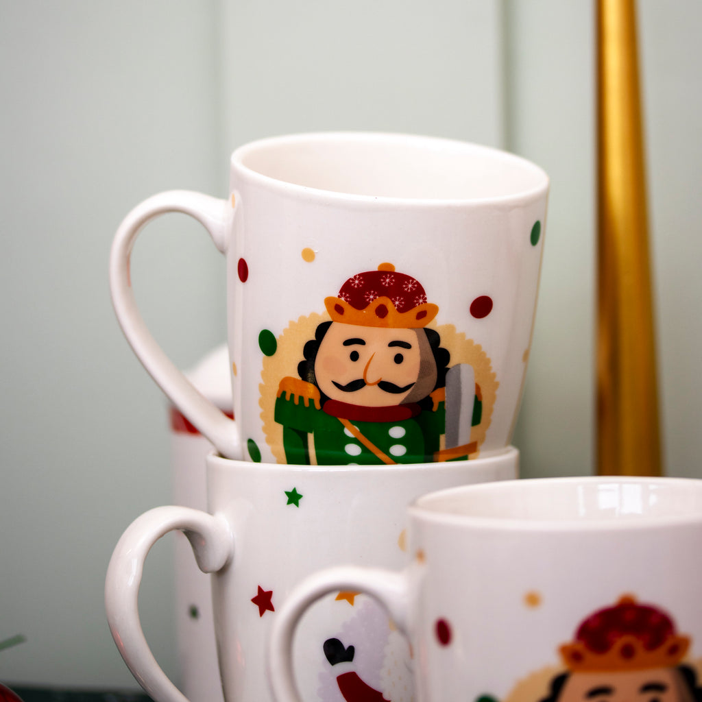 Set Of 6 Christmas Character Mugs