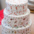Set Of 3 Christmas Icons Nesting Cake Tins