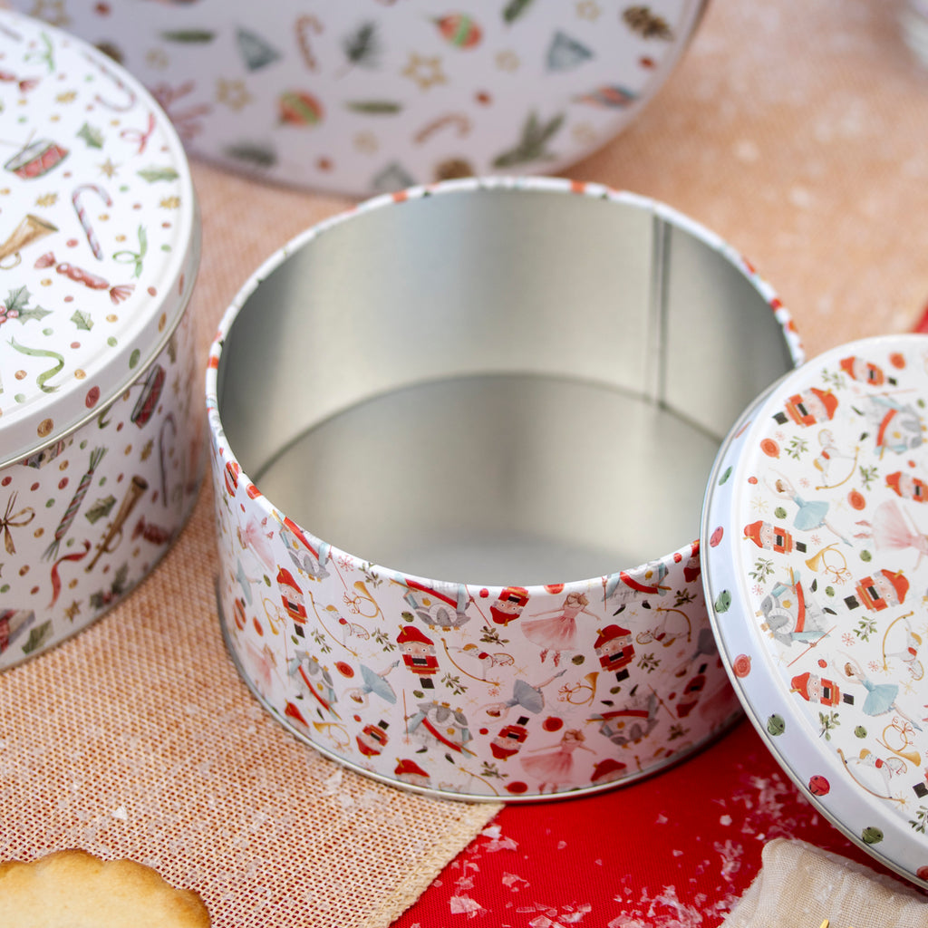 Set Of 3 Christmas Icons Nesting Cake Tins