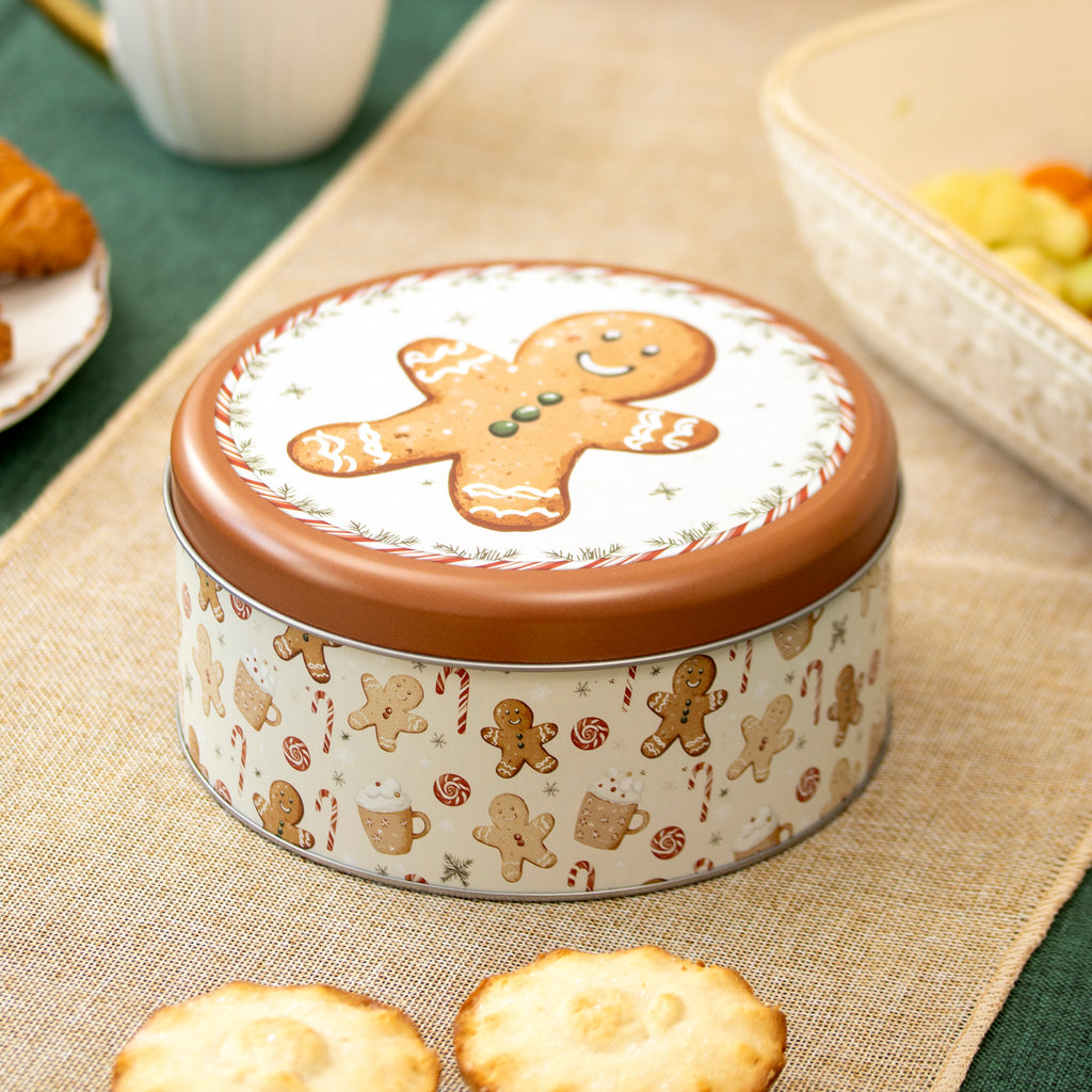 Set of 2 Gingerbread Christmas Nesting Cake Tins