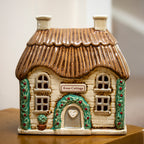 Ceramic Thatched Cottage Tealight Candle Holder