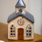 Ceramic Church Tealight Candle Holder