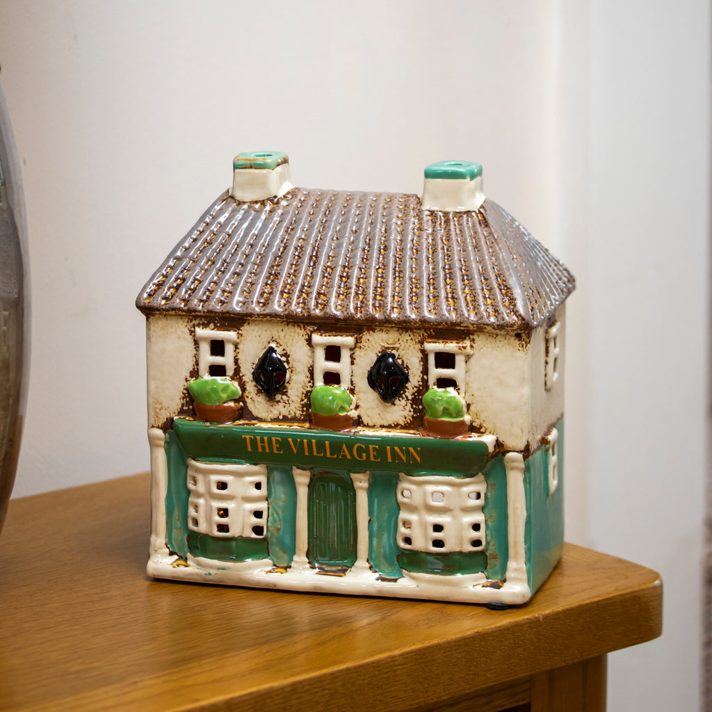 Ceramic Village Inn Pub Tealight Candle Holder