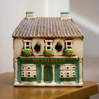 Ceramic Village Inn Pub Tealight Candle Holder
