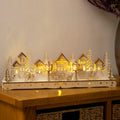Large Light Up Wooden Christmas Village Scene