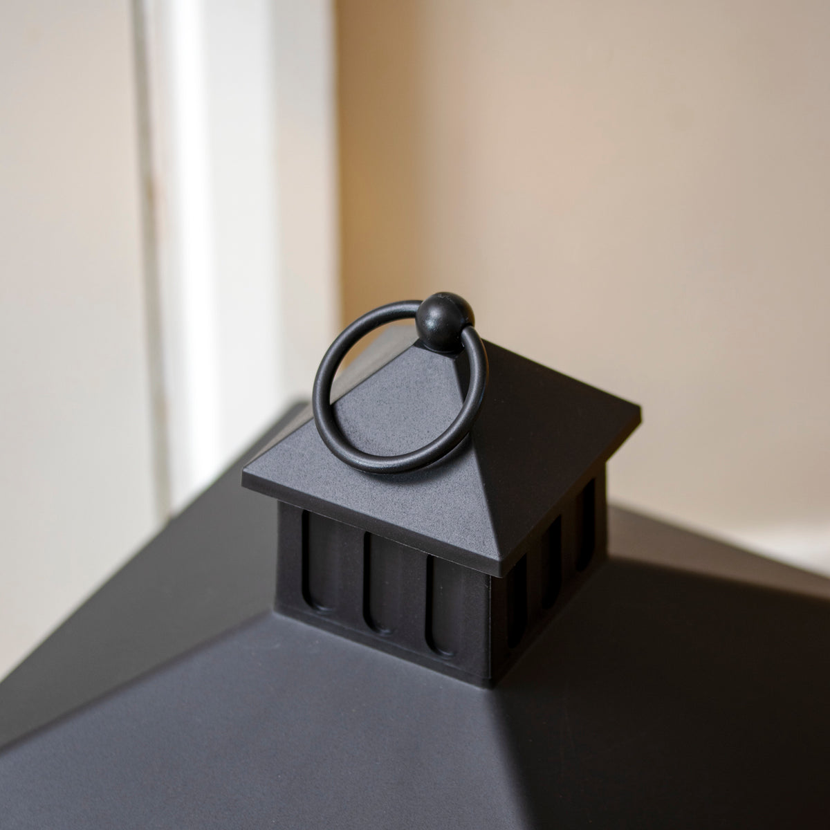 Black Triple Pillar LED Candle Lantern