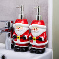 Set Of 2 Ceramic Santa Claus Soap Dispensers