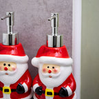 Set Of 2 Ceramic Santa Claus Soap Dispensers