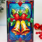 Stained Glass Light Up Christmas Bells Decoration