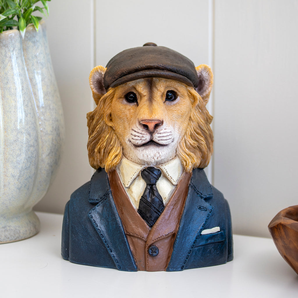 Gentleman Lion Bust Ornament