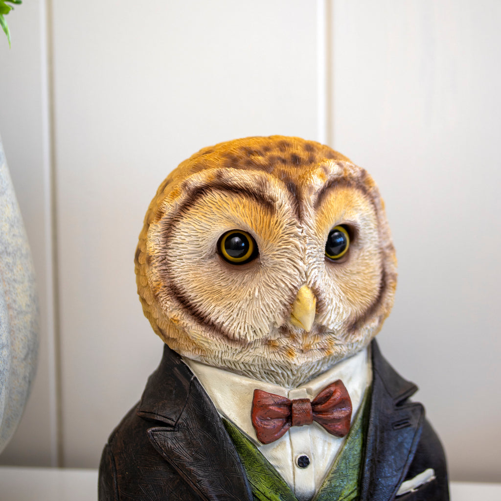 Gentleman Owl Bust Ornament