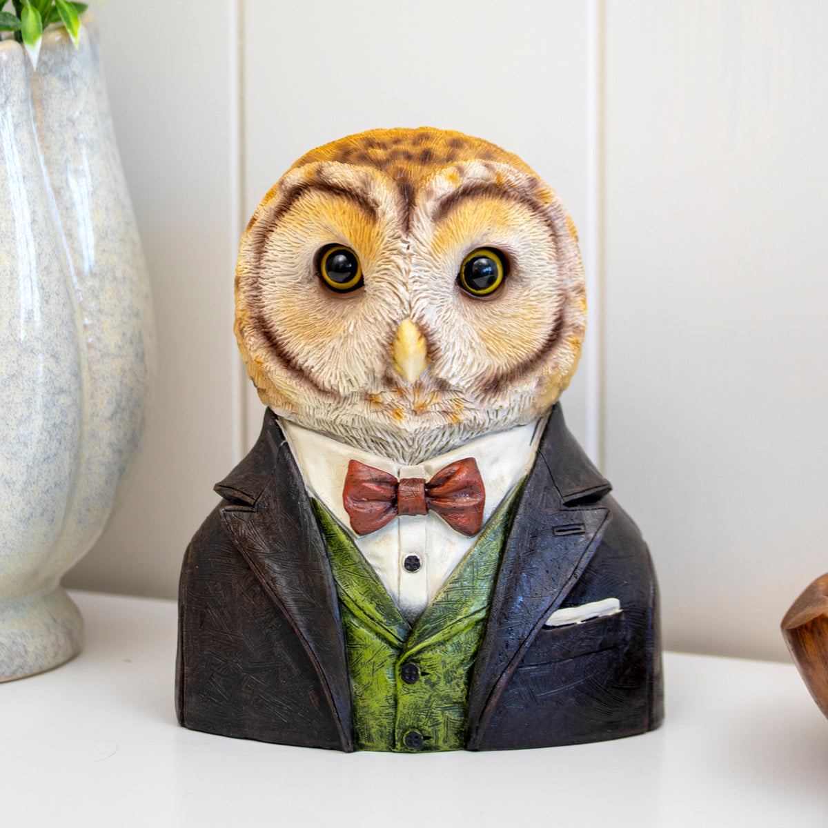 Gentleman Owl Bust Ornament