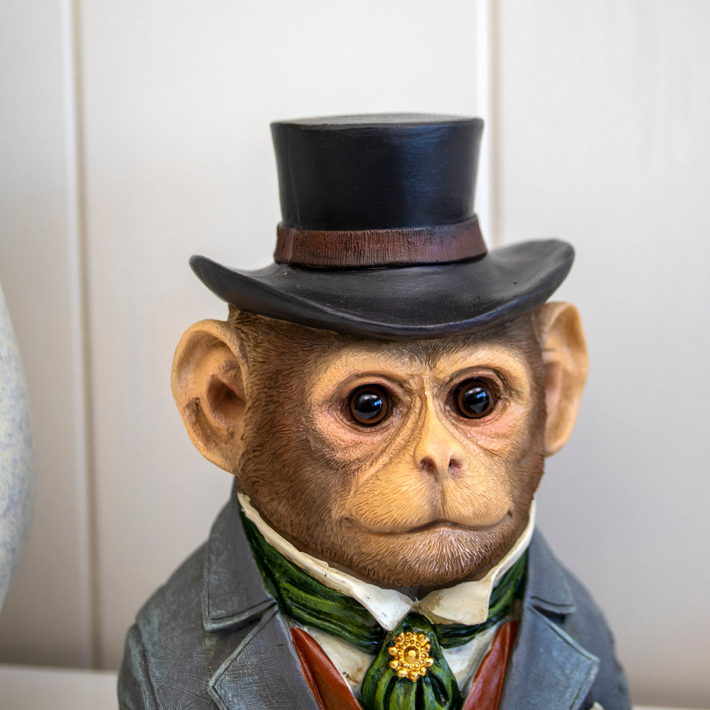 Gentleman Monkey Bust Ornament