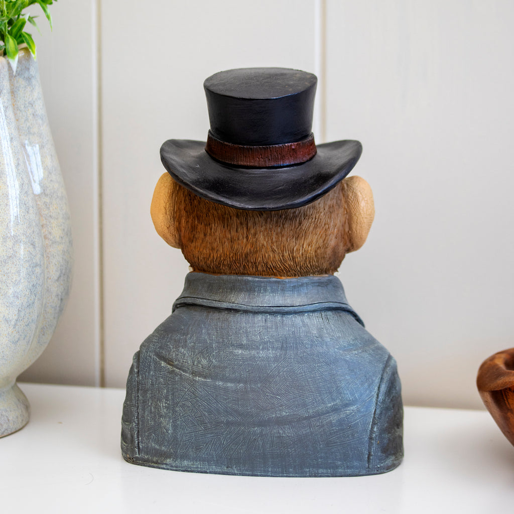 Gentleman Monkey Bust Ornament