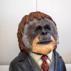 Gentleman Orangutan Bust Ornament