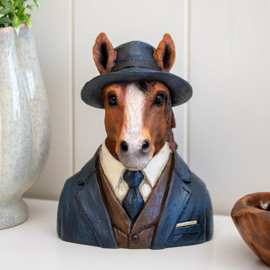 Gentleman Horse Bust Ornament