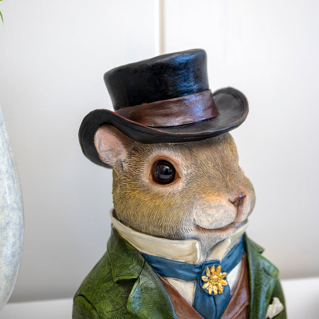 Gentleman Squirrel Bust Ornament