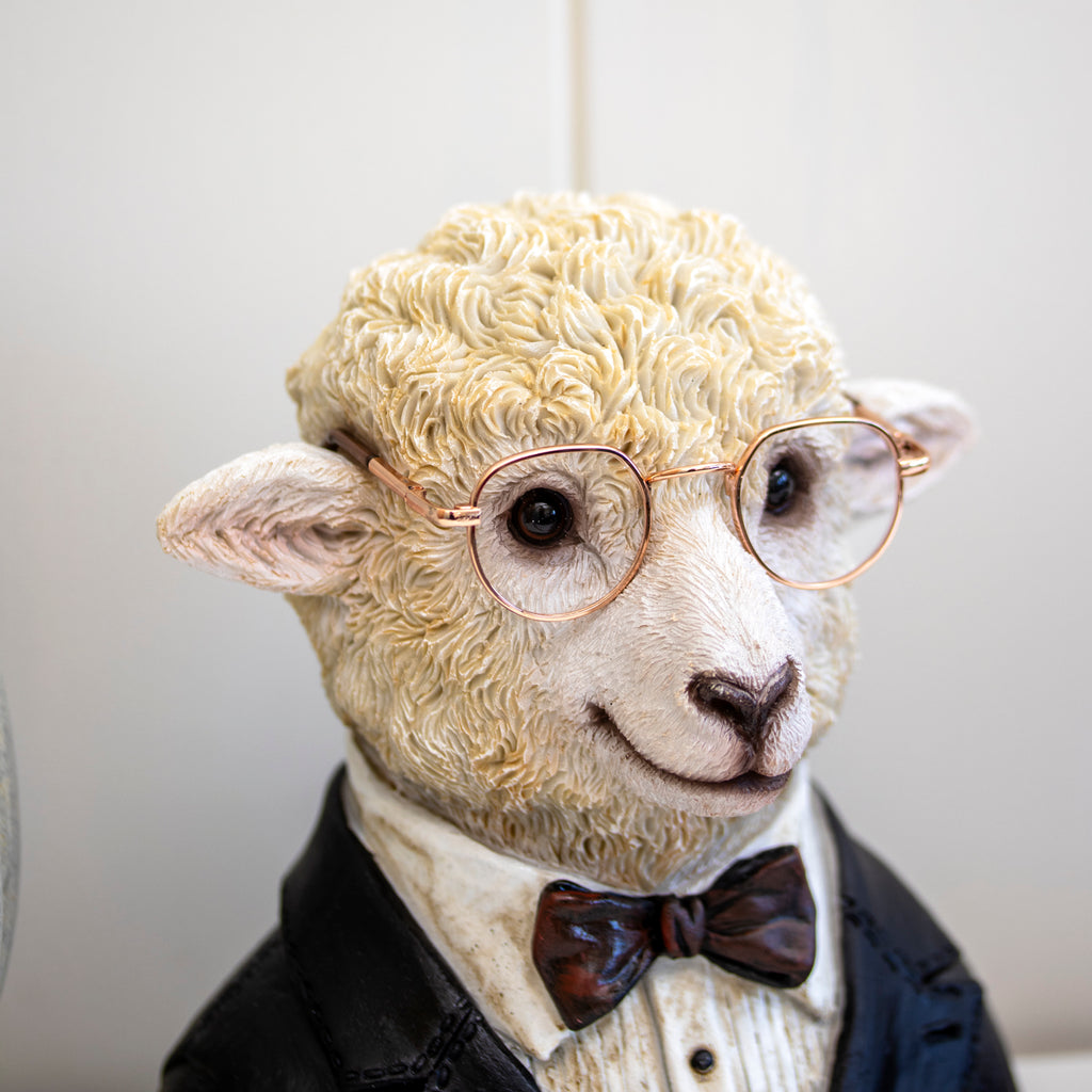 Gentleman Sheep Bust Ornament