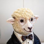 Gentleman Sheep Bust Ornament