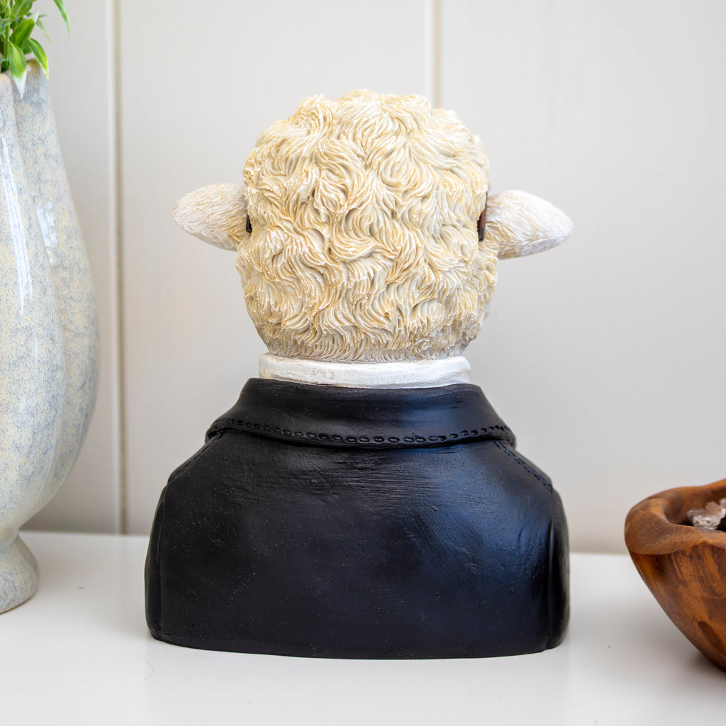 Gentleman Sheep Bust Ornament