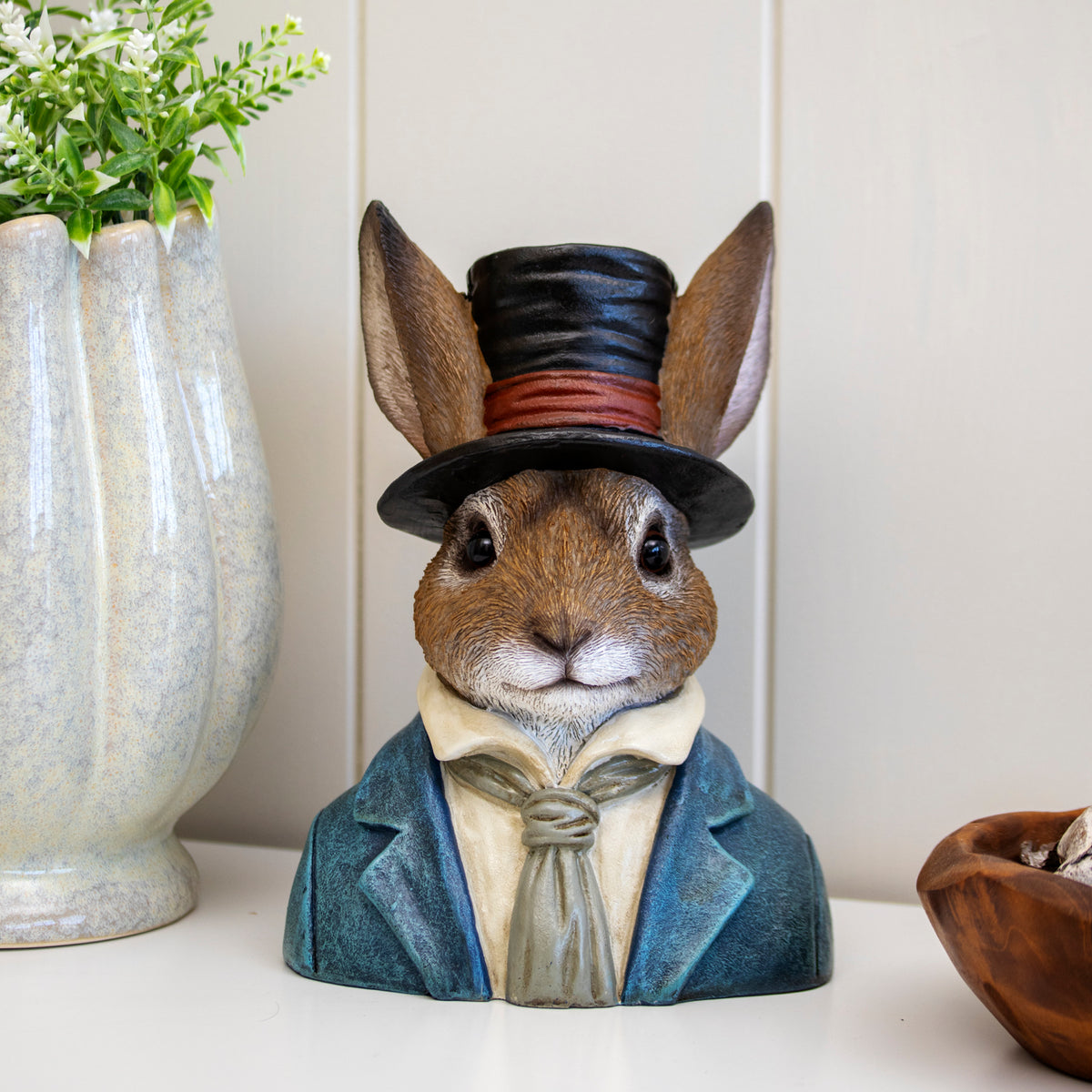 Gentleman Rabbit Bust Ornament
