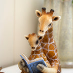 Giraffe & Calf Reading Book Ornament
