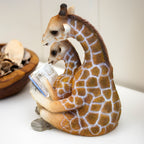 Giraffe & Calf Reading Book Ornament