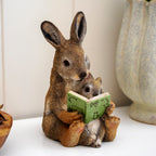 Rabbit & Baby Reading Book Ornament