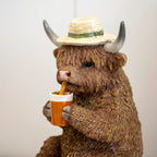 Highland Cow Drinking Pint Ornament