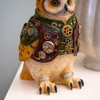 Steampunk Owl Ornament With Top Hat & Gears