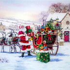 Santa Claus Christmas Glass Worktop Saver