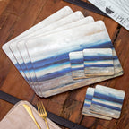 Set Of 4 Azure Coast Placemats & Coasters