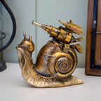 Gold Steampunk Snail Ornament