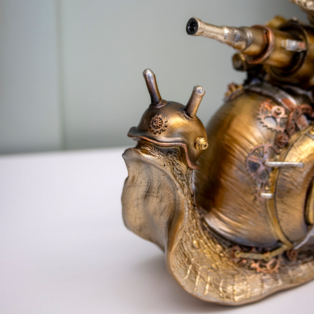 Gold Steampunk Snail Ornament