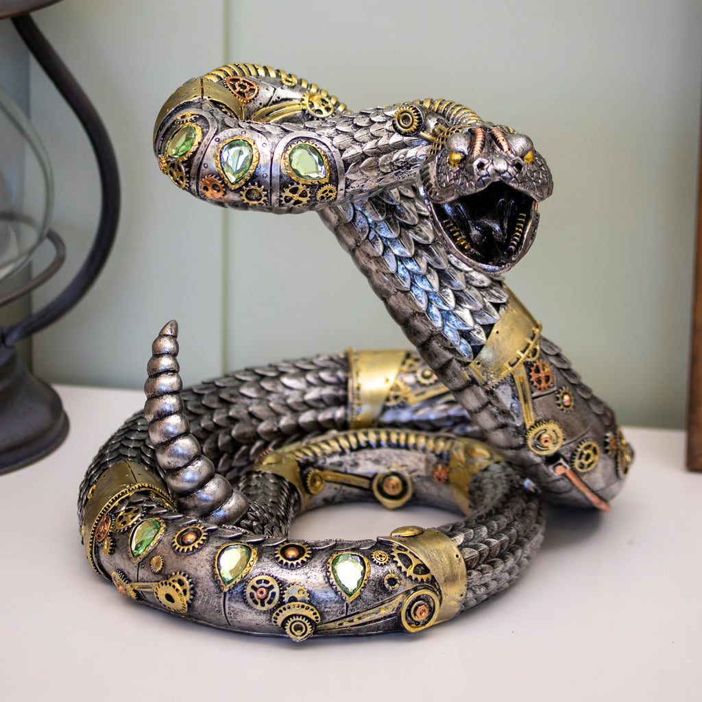 Steampunk Coiled Snake Ornament
